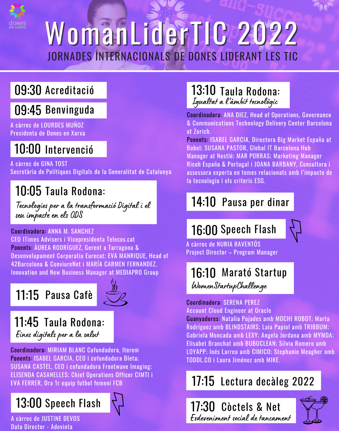 Cartell de WomanLiderTIC 2022